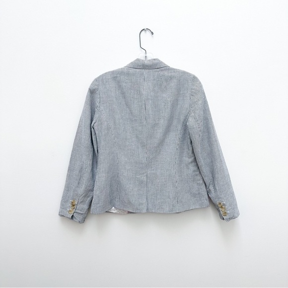 Talbots Linen Blend Striped Blazer - Picture 4 of 8